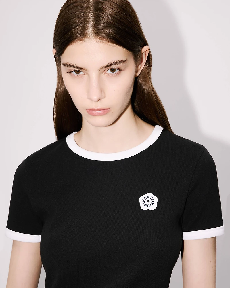 'Boke Flower 2.0' embroidered rib T-shirt