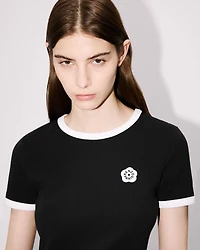 'Boke Flower 2.0' embroidered rib T-shirt