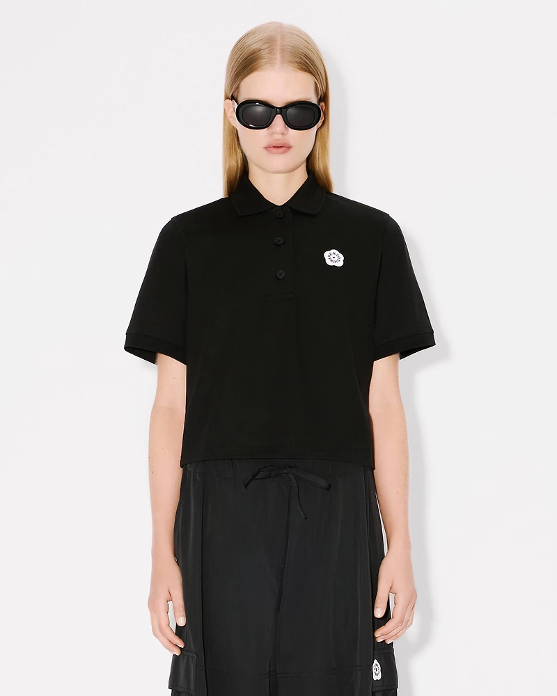 'Boke Flower 2.0' embroidered polo cotton