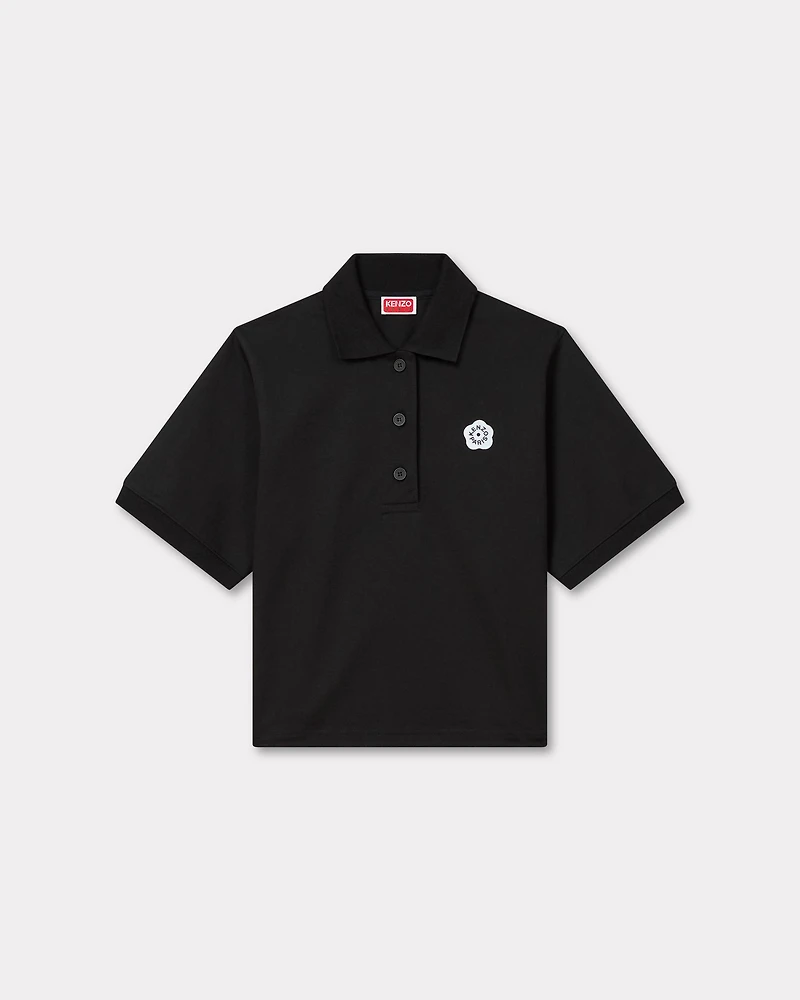 'Boke Flower 2.0' embroidered polo cotton