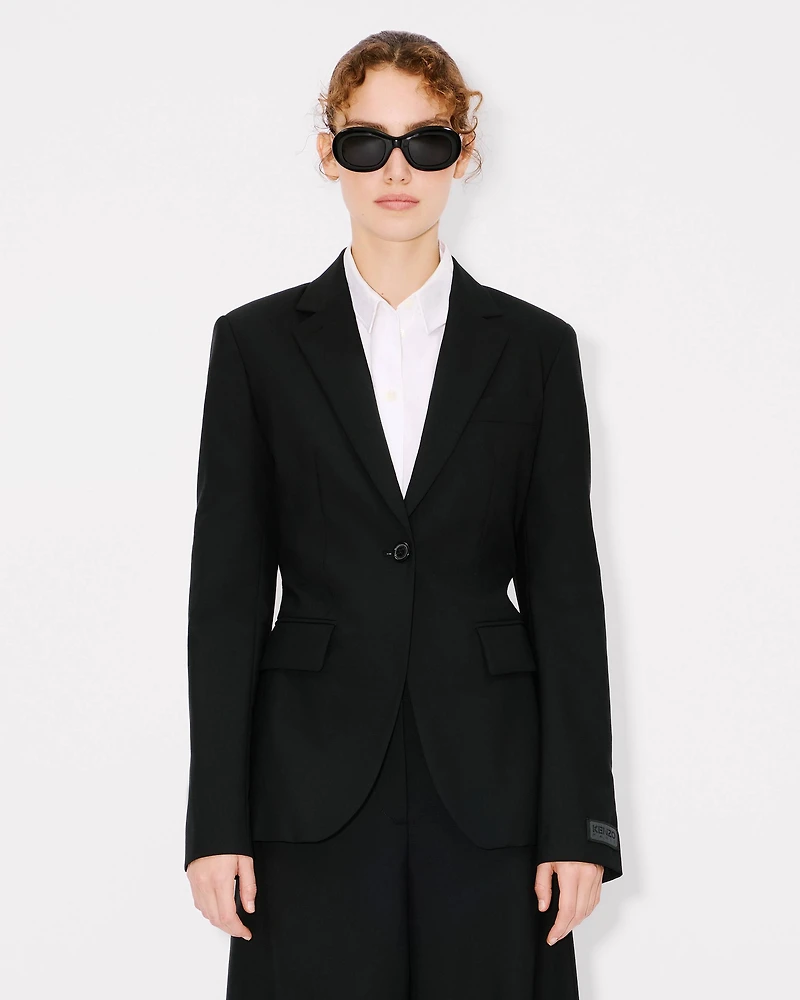 Waisted blazer virgin wool