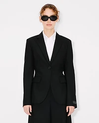 Waisted blazer virgin wool