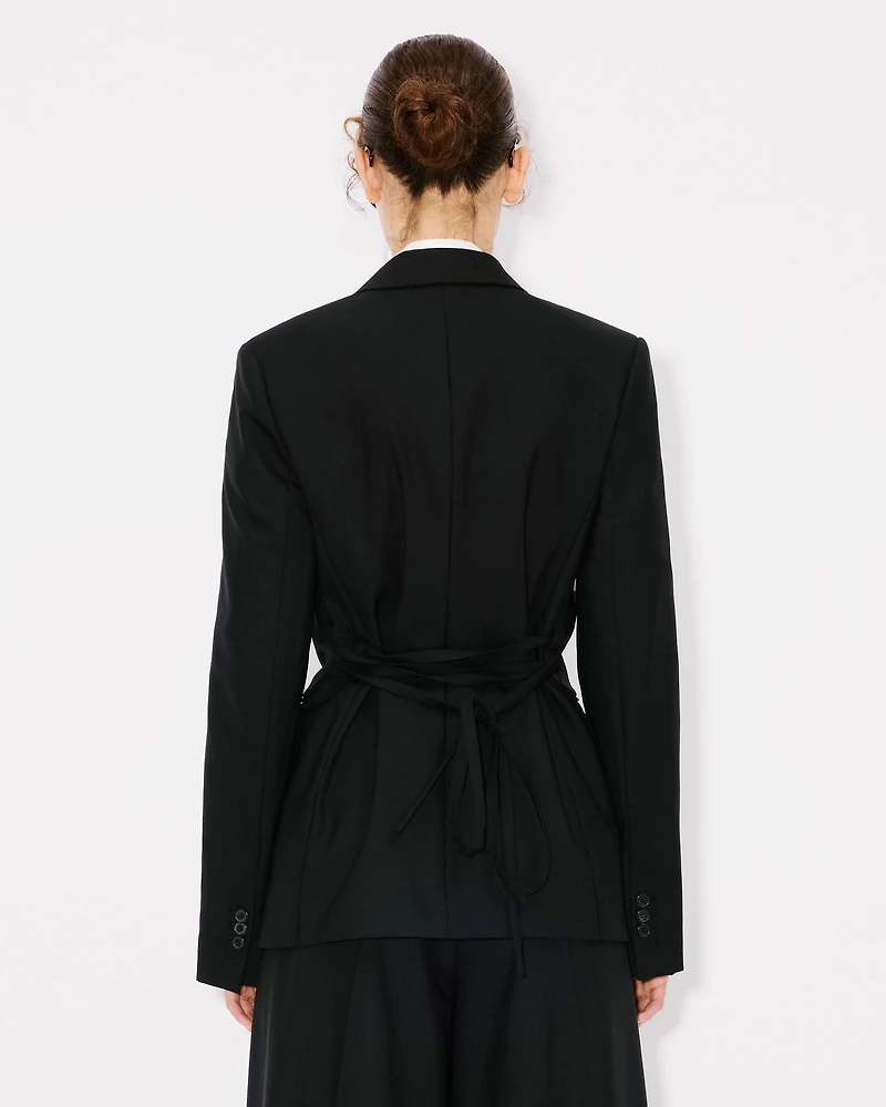 Waisted blazer virgin wool