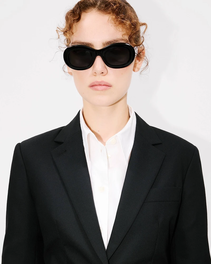 Waisted blazer virgin wool