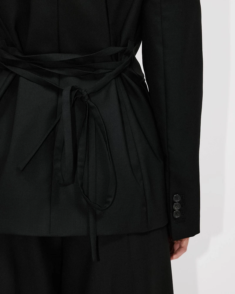 Waisted blazer virgin wool
