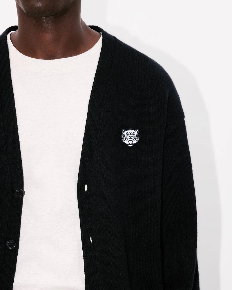 'KENZO Happy Tiger' embroidered cardigan merino wool