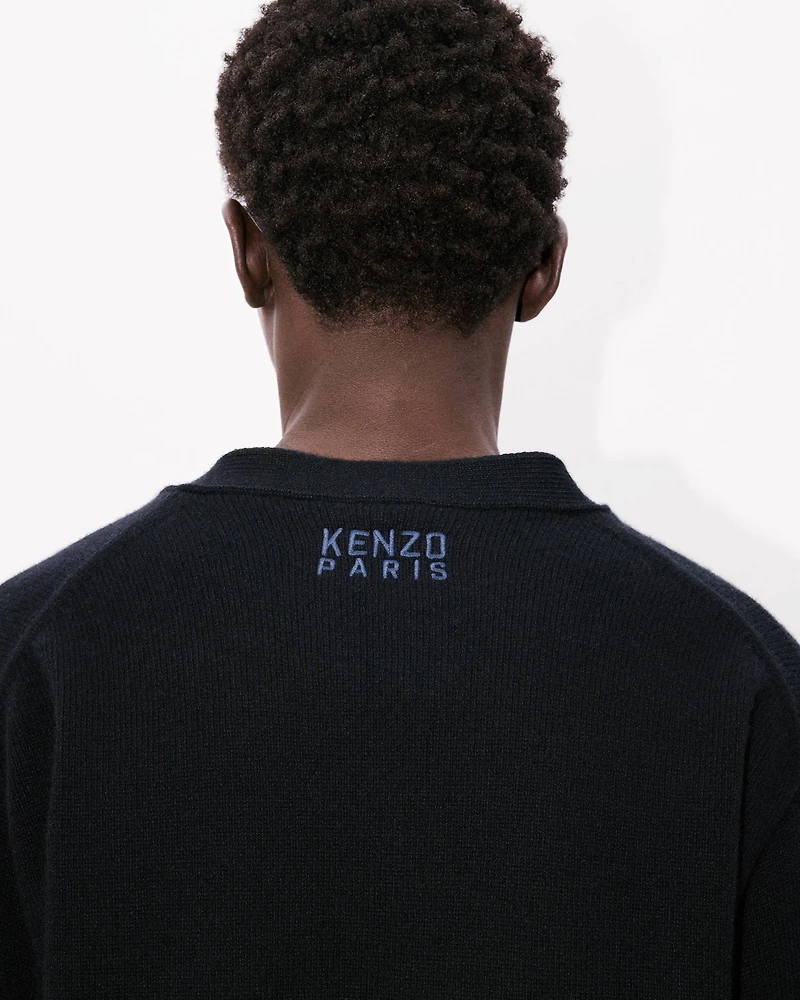 'KENZO Happy Tiger' embroidered cardigan merino wool