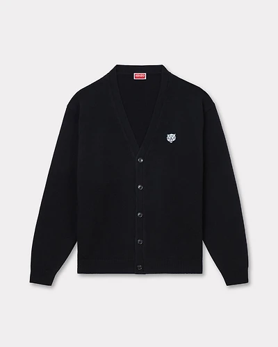 'KENZO Happy Tiger' embroidered cardigan merino wool
