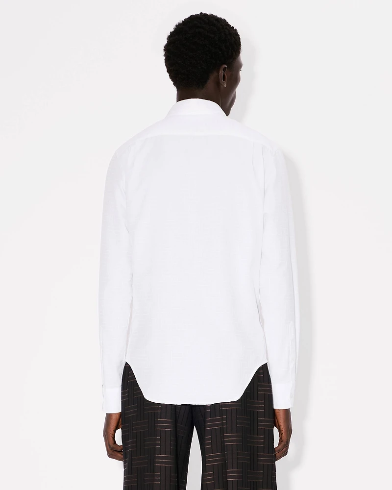 'KENZO Weave' slim shirt cotton jacquard