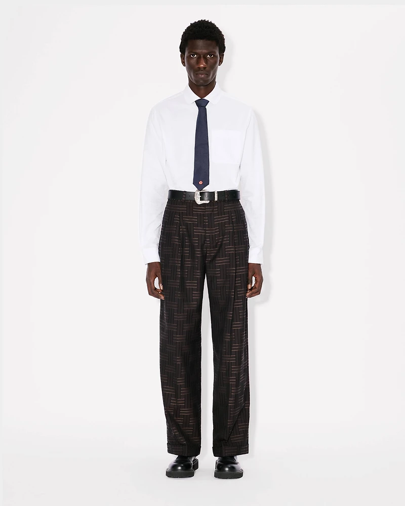 'KENZO Weave' slim shirt cotton jacquard