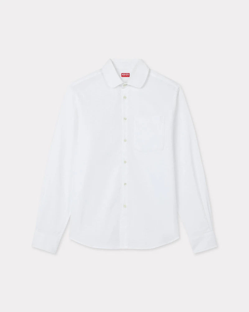 'KENZO Weave' slim shirt cotton jacquard