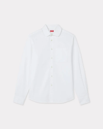 'KENZO Weave' slim shirt cotton jacquard