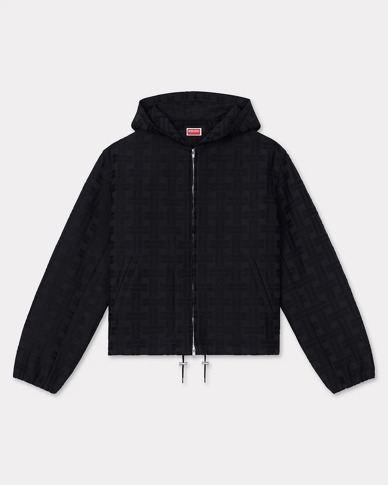 'KENZO Weave' hooded overshirt cotton jacquard