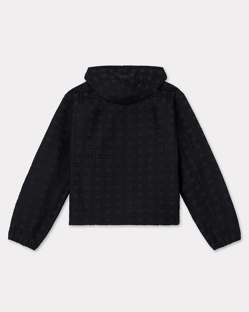 'KENZO Weave' hooded overshirt cotton jacquard