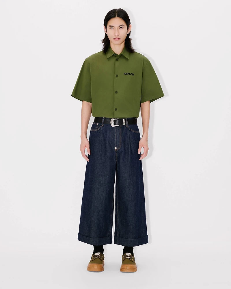 Three quarter buggy jeans japanese denim