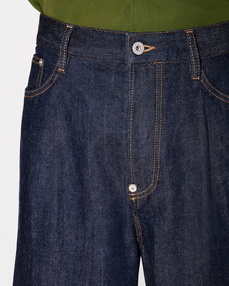 Three quarter buggy jeans japanese denim