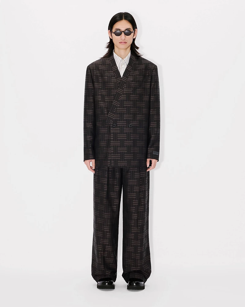 'KENZO Weave' pleated tailored pants