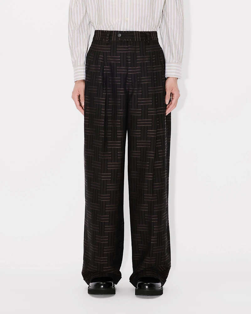 'KENZO Weave' pleated tailored pants