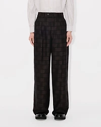 'KENZO Weave' pleated tailored pants
