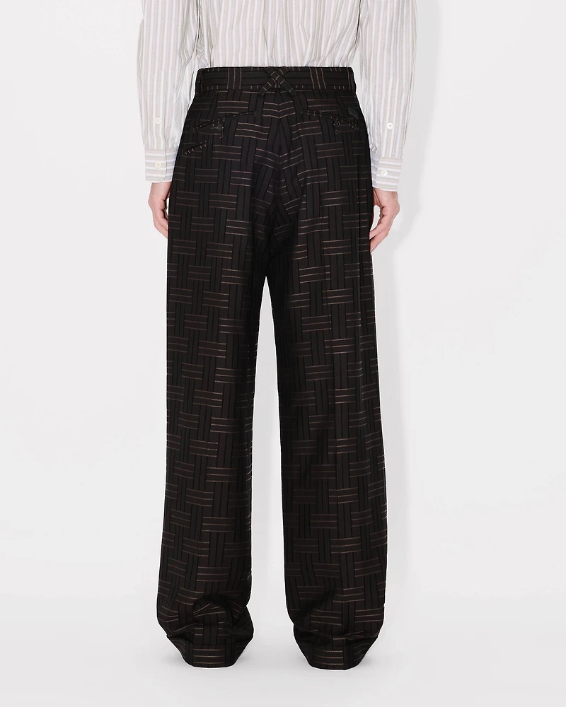 'KENZO Weave' pleated tailored pants