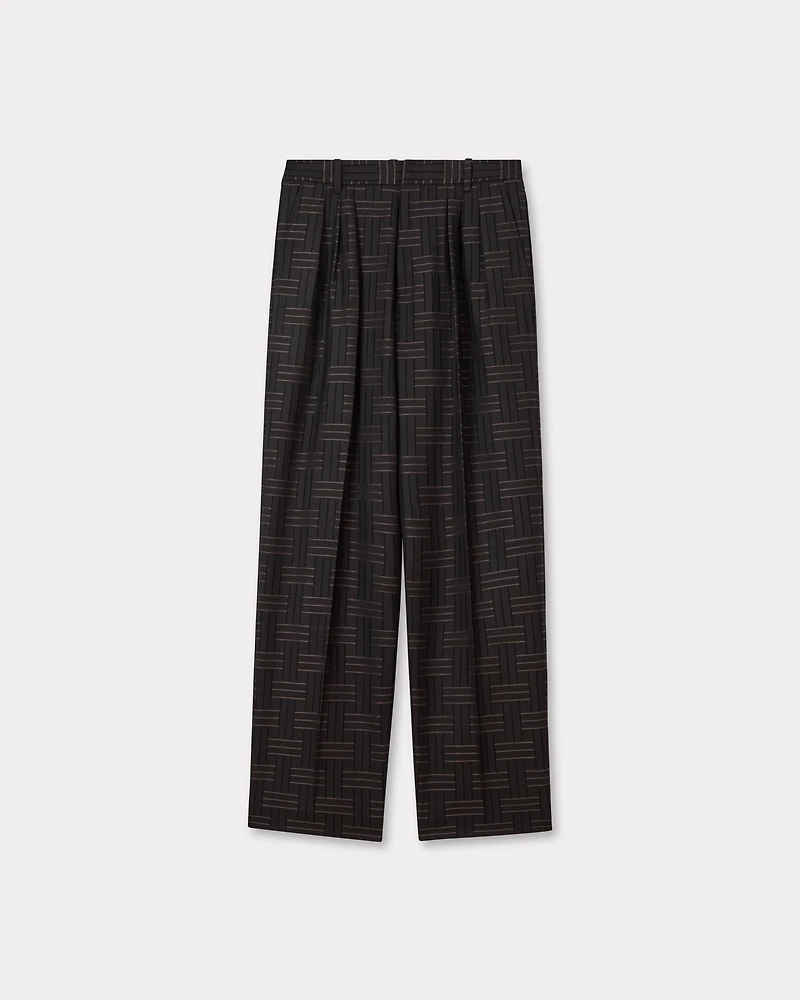 'KENZO Weave' pleated tailored pants