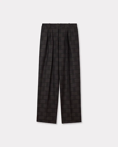 'KENZO Weave' pleated tailored pants