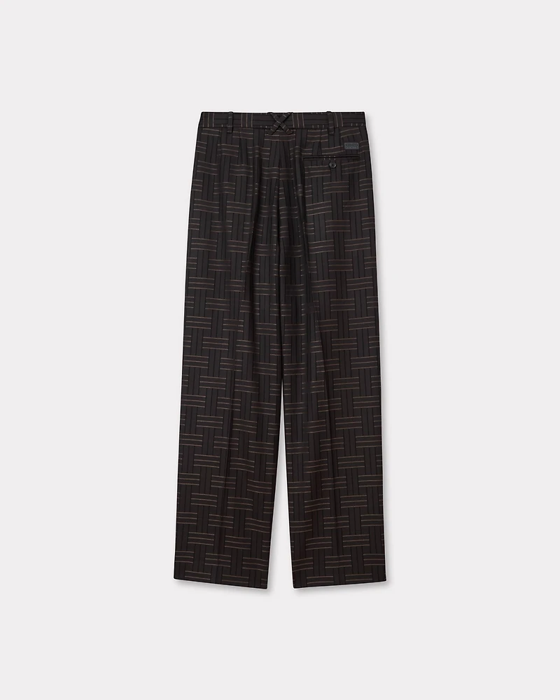 'KENZO Weave' pleated tailored pants