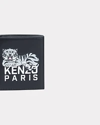 'KENZO Happy Tiger' mini fold wallet in leather