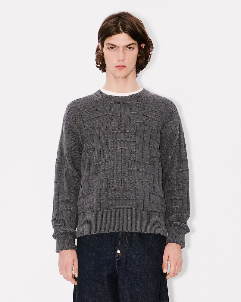 'KENZO Weave' embroidered jumper cotton