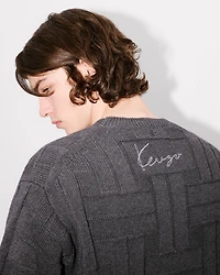 'KENZO Weave' embroidered jumper cotton