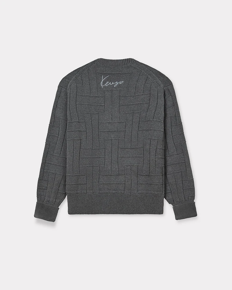 'KENZO Weave' embroidered jumper cotton