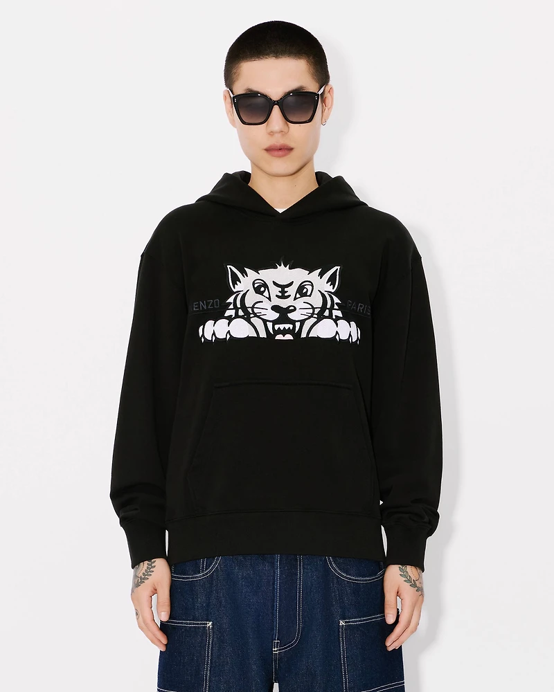 'KENZO Happy Tiger' embroidered hoodie cotton