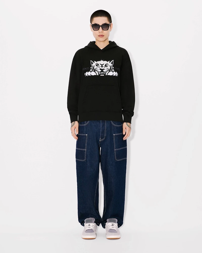 'KENZO Happy Tiger' embroidered hoodie cotton