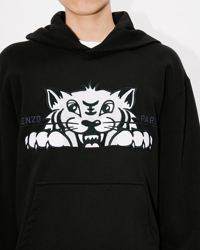 'KENZO Happy Tiger' embroidered hoodie cotton