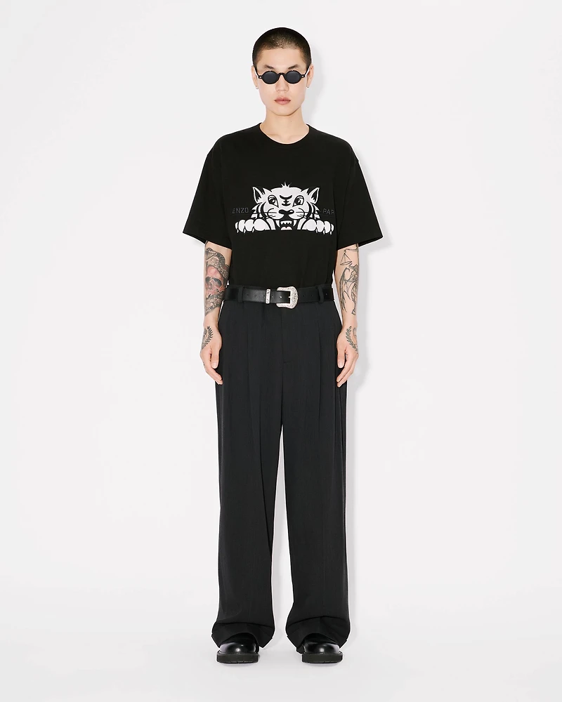 'KENZO Happy Tiger' embroidered oversized T-shirt cotton