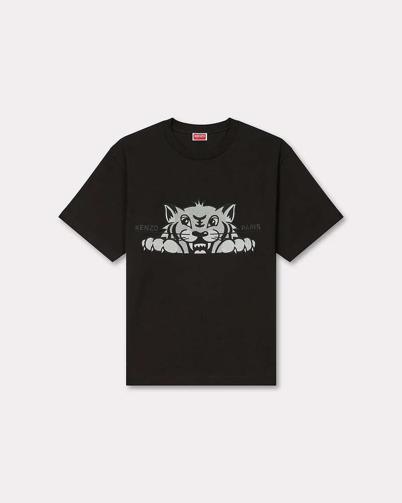 'KENZO Happy Tiger' embroidered oversized T-shirt cotton