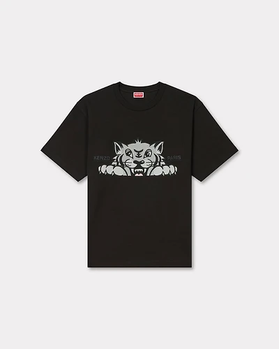 'KENZO Happy Tiger' embroidered oversized T-shirt cotton