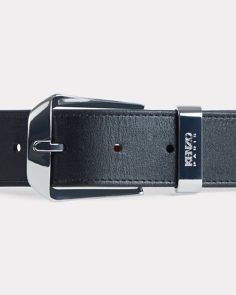 'KENZO Buckle' genderless belt leather