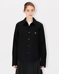 'Boke Flower 2.0' genderless padded overshirt cotton poplin