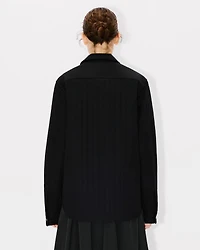 'Boke Flower 2.0' genderless padded overshirt cotton poplin