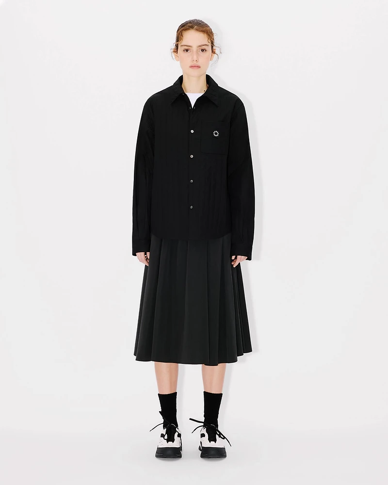 'Boke Flower 2.0' genderless padded overshirt cotton poplin