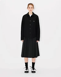 'Boke Flower 2.0' genderless padded overshirt cotton poplin