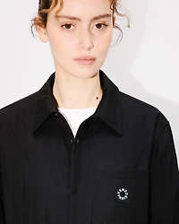 'Boke Flower 2.0' genderless padded overshirt cotton poplin