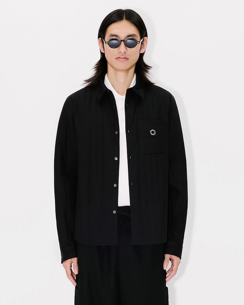 'Boke Flower 2.0' genderless padded overshirt cotton poplin