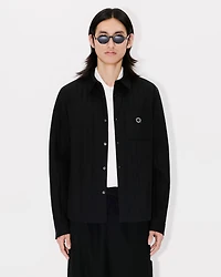 'Boke Flower 2.0' genderless padded overshirt cotton poplin