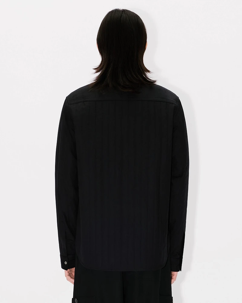 'Boke Flower 2.0' genderless padded overshirt cotton poplin
