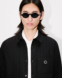 'Boke Flower 2.0' genderless padded overshirt cotton poplin