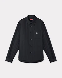 'Boke Flower 2.0' genderless padded overshirt cotton poplin