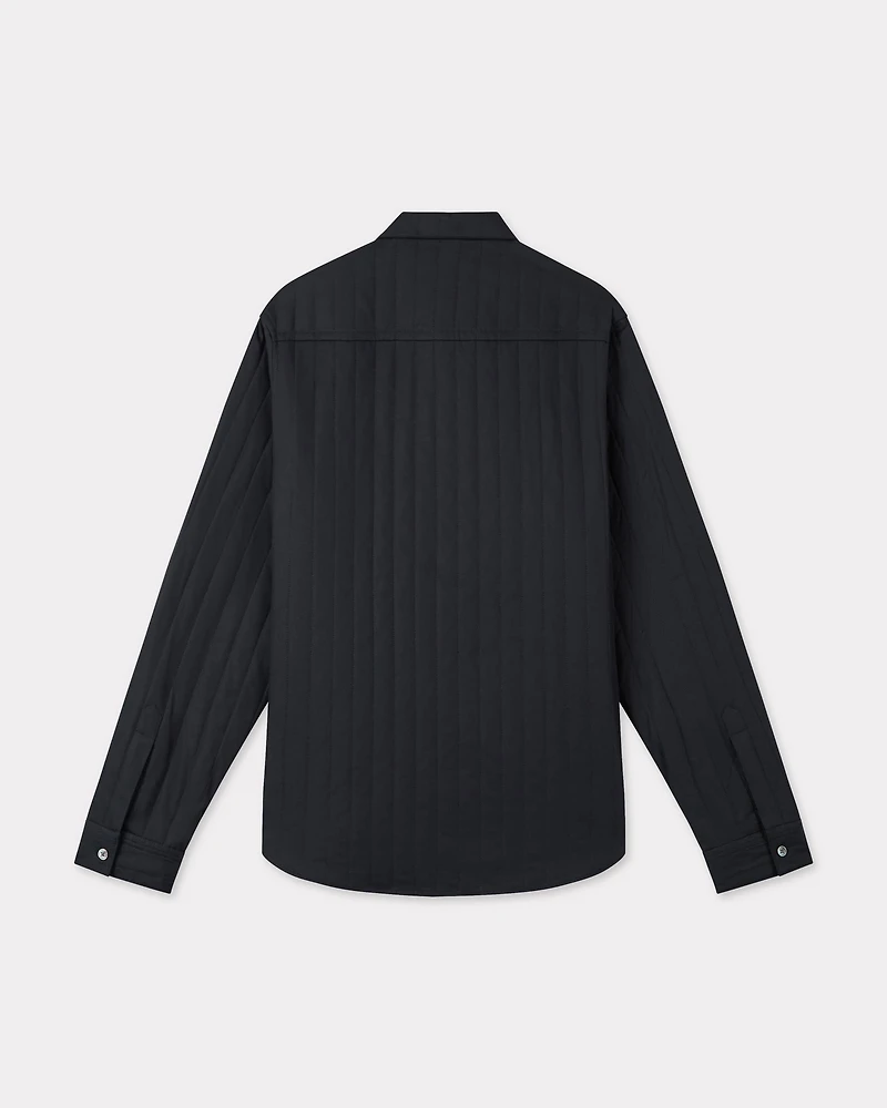 'Boke Flower 2.0' genderless padded overshirt cotton poplin