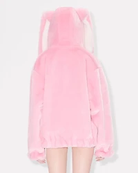 Bunny hooded jacket fake fur